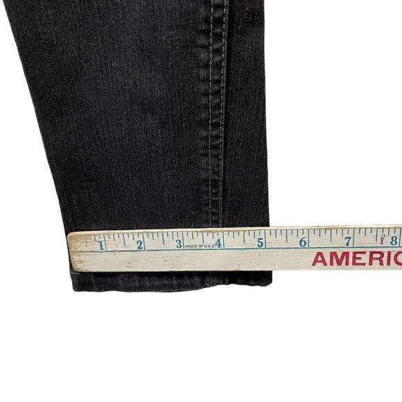 Kenneth Cole Reaction Womens 6 Distressed Low Rise Black Skinny Jeans Stretch - Picture 9 of 9
